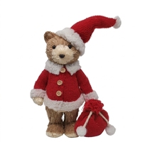 Décoration d'intérieur moderne écologique 18*11*28cm, ours en peluche mignon, cadeau de Noël
