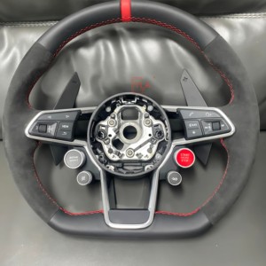 สำหรับ Audi R8 TT Mk2 Mk3 B8 <span class=keywords><strong>RS</strong></span> TTS ttrs RS3 RS6 RS4 RS7 RS5 Q3 A3 D3 A4 Q7 A5 C6 A7 A8 A1 Q5พวงมาลัยรถยนต์คาร์บอนไฟเบอร์ - Product Image 4