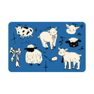 Cute Cartoon Sheep Bathroom Doormat Rectangle Absorbent Non Slip <b>Rubber</b> Bottom <b>Floor</b> <b>Mat</b> For Bath Entrance - Product Image 5