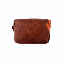 Trousse de toilette marron clair pour homme, trousse à cosmétiques pour femme avec fermeture éclair, cadeau fête des pères, lot de 25 pièces, entrepôt GA