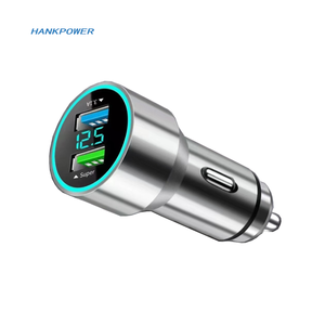 Aluminiumlegierung Autoladegerät 100W Superschnell mit Digitalanzeige 2 USB-Autoladegeräte - Product Image 5