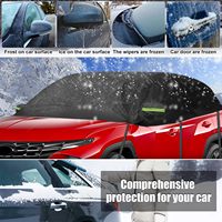 Bonne qualité noir hiver coupe-vent Durable toit de voiture couvre demi-haut bâche de voiture Protection solaire