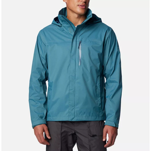 Casual Custom High Quality Plastic Waterproof <b>Raincoat</b> Rain Jacket New Design High Quality Men's Windbreaker Jacket - Product Image 1