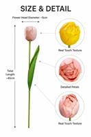 Premium Real Touch Handgemaakte Moderne Tulp Herbruikbaar Recyclebaar voor Bloemstukken, Tafeldecoraties, Bruiloften, Moederdag, Afstuderen