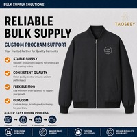 Veste zippée légère décontractée pour homme à col montant, avec poignets et ourlet côtelés, couleur unie, logo OEM, vente en gros usine