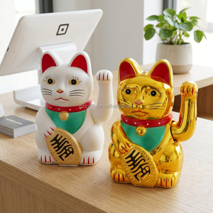 Maneki Neko Meowth Porte-Bonheur à Longue Queue, Peint à <span class=keywords><strong>la</strong></span> Main, Design Mignon, Symboles du Nouvel An Japonais 2025, Grande Vente, Tailles 5 6 7 8 10 Pouces, Vente en Gros - Product Image 2
