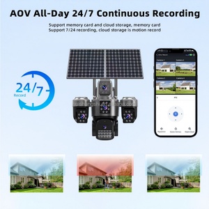20MP 4lens Solar 4g/Wifi Sim Card <b>Camera</b> AI Human Tracking Two-Way Audio Home Wireless Security Surveillance Solar Cctv Cameras - Product Image 6