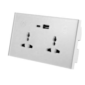UK/EU/US Tuya WiFi Smart <b>Universal</b> Power Strip EU UK US Surge Protector <b>Socket</b> Multi Plug Fast Charge USB Type-C - Product Image 1