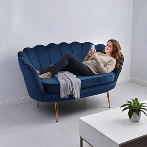Sofás de Salón de Lujo CARLFORD de <span class=keywords><strong>Dos</strong></span> <span class=keywords><strong>Plazas</strong></span>, Sillón de Diseño para Sala de Estar, Tapizado en Tela para Uso en Apartamentos - Product Image 2