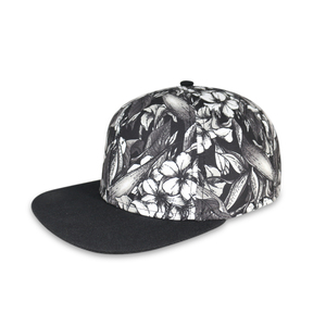 都会的なファッション ブラック フラットブリム スナップバックキャップ ツートーンデザイン 調整可能 ストリートウェア 一般的な生地 文字柄 カスタマイズ可能 - Product Image 2