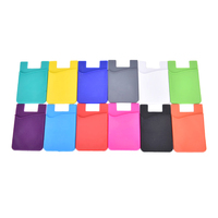 Portefeuille de téléphone portable en silicone avec impression personnalisée, porte-cartes en silicone vierge
