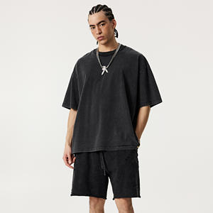 Camiseta de Hombre de Manga Corta, Color Sólido, 100% Algodón, Tejido de Punto, Informal, Básica, Transpirable, Antiarrugas, Corte Regular, Cómoda para el Verano - Product Image 2