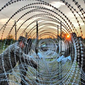 <span class=keywords><strong>ลวดหนาม</strong></span>คอนเสิร์ตติน่าเคลือบพีวีซีชุบสังกะสี BTO-18 BTO-22 CBT-65 สำหรับรั้ว - Product Image 1