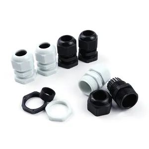 M25x1.5 White 12-15mm Plastic PA66 Waterproof IP68 Adjustable Cable Wire Accoriess Pasacables Marine Cable Gland