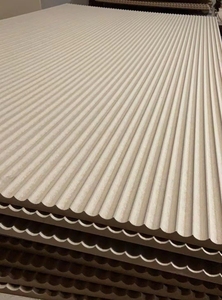 Pannelli decorativi <span class=keywords><strong>MDF</strong></span> 1220*2440 spessore 6mm 10mm <span class=keywords><strong>MDF</strong></span> <span class=keywords><strong>pannello</strong></span> scanalato flessibile 3D - Product Image 4