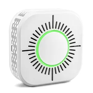 Yangın güvenlik koruma Alarm sensörü akıllı ev otomasyonu için RF köprüsü ile çalışmak kablosuz 433MHz duman dedektörü
