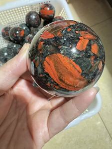Sfera di Cristallo in Diaspro Rosso per Decorazione Casa e Ufficio, Sfera Naturale Lucidata per Guarigione, Feng Shui e Predizione del Futuro, Regalo in Pietra Preziosa - Product Image 2