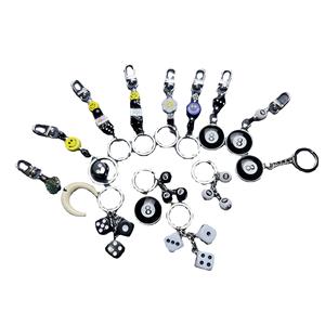 Рекламный брелок для ключей из ПВХ, брелок для ключей, акриловый мини-бильярдный черный брелок с 8 шариками, брелок для ключей - Product Image 5