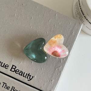 Yjl पारदर्शी जेली रंग दिल के आकार के फूल रोमांटिक प्लास्टिक बाल क्लिप स्वीटी मिनी लड़कियों पुनर्सिन बैंग्स क्लिप - Product Image 4