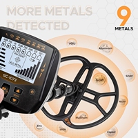 Detektor Logam 13" Profesional Tahan Air dengan Koil Pencari Emas dan Layar LCD Sensitivitas Tinggi Pinpoint