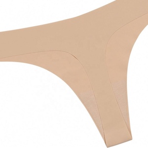 Nouveauté 2024 Tangas et Strings pour Femme en Soie Glacée, Sans Couture, Effet Invisible, Personnalisables (Logo Lettre), Marque Privée, Culotte Bikini - Product Image 3