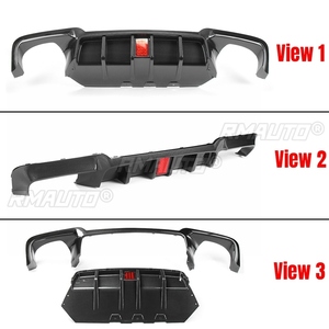 New Car Rear Bumper <b>Diffuser</b> Lip Chin Body Kits W/ <b>Led</b> Brake Light for BMW F10 528i 530i M Sport 2010-2016 Rear Bumper Spoiler - Product Image 4