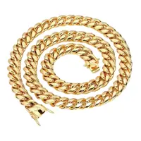 Goldspot, Necklace for men, 18k Saudi gold jewelry, 24 Inches, Stainless  Steel Necklace