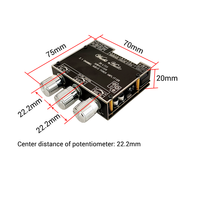 Module amplificateur audio Bluetooth WUZHI AUDIO ZK-LT23 2.1 canaux 50W+50W+100W avec caisson de basses, prise en charge de l'application et du TWS (True Wireless)
