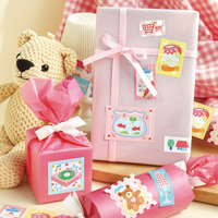 1 Rol Pita Kertas Sintetis Die Cut Tape Seri Dreamland Warna-warni Stiker Roll