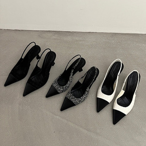 รองเท้าส้นเตารีดแฟชั่นผู้หญิงทรงหัวแหลม สไตล์ฝรั่งเศส ดีไซน์หรูหรา เซ็กซี่ ทันสมัย ปี 2026 สำหรับสาวรูปร่างสูงเพรียว น้ำหนักเบา แบบสวมพื้นหนา - Product Image 4