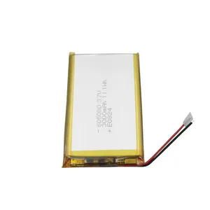 605080 Li聚合物KC认证电池Lipo 3.7v 3000mah，用于移动电源/早教机