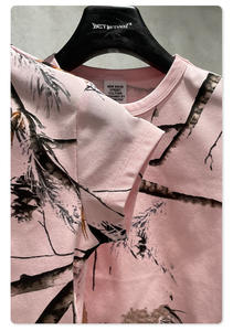 T-shirt à manches courtes de haute qualité 315G à motif de feuilles d'été, à épaules régulières, avec un sens du design, coupe ajustée, <span class=keywords><strong>haut</strong></span> court pour femmes - Product Image 4