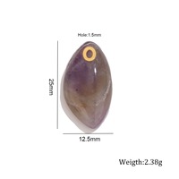 Pendentifs Breloques Géométriques Polies en Forme de Goutte pour Bijoux DIY Personnalisés, en Cristal Naturel (Œil de Tigre, Quartz Rose, Lapis Lazuli, Onyx, Opale)