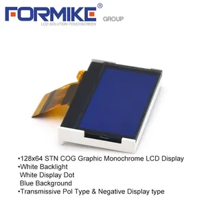 Módulo negativo azul da exposição 128x64 STN LCD da COG 128x64 do LCD do gráfico
