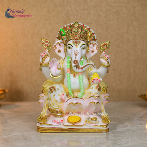 Artesanía Nirmala, Estatua de Resina de la Diosa Durga Ganesha |   Ídolo de Maa Durga pintado a mano y hecho a mano, decoración para el hogar y el templo, Navratri - Product Image 3