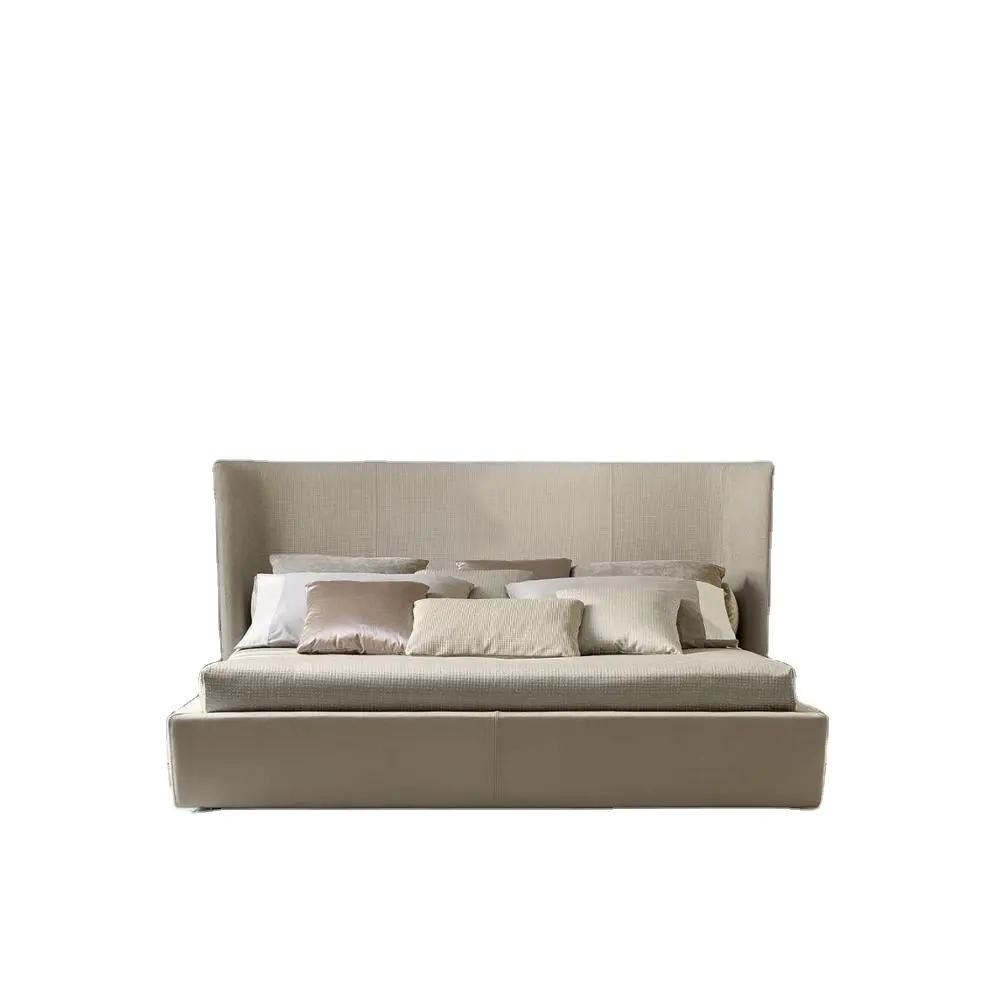 Alta qualidade personalizado preço de fábrica alta extremidade personalizada de madeira sólida cama de luxo moderno quarto móveis para vila e hotel