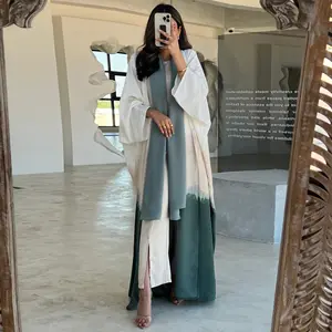 Eid Muslim Dress for Women Jalabiya Abaya Open Abaya Caftan Long Cardigan Dubai Arab Long Robe 2024 Kimono