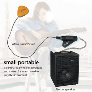 Personalizzazione in legno massello <span class=keywords><strong>WM</strong></span> 69 chitarra facile da installare Kahong Drum Ukulele Piezo Pickup chitarra Ukelele mandolino Adeline CN;GUA - Product Image 5