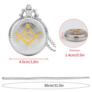 Masonluk masonik tasarım antika kolye saat kolye mason Steampunk zincirli cep saati - Product Image 6