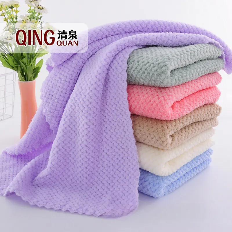 Conjunto de 5 peças de toalhas de limpeza sem fiapos e facilmente absorvíveis estilo Coral fleece