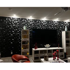 Papan PVC panel dinding 3d pvc berlian bahan hitam murni baru 2023