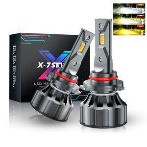 X-7SEVEN 85W T1 <span class=keywords><strong>Plus</strong></span> H7 H11 H4 voiture phares LED ampoule trois couleurs 9005 9006 H1 H4 H7 H11 9012 LED voiture lumières phares ampoules - Product Image 1