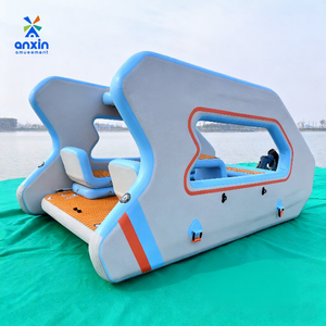 Ampia Imbarcazione Gonfiabile con Tavoli e Sedie <span class=keywords><strong>per</strong></span> Intrattenimento Acquatico Familiare - Product Image 1