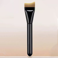 Pinceau de maquillage plat incurvé de haute qualité, personnalisé pour le contour du visage, pinceau cosmétique pour fond de teint liquide et crème