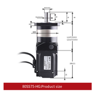 Moteur servo AC HANPOSE 2.39N.m 80SS75-HG5 ASD275 avec réducteur planétaire haute performance, contrôleur 750W, entraînement de moteur servo AC