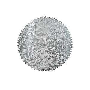 แผ่นรองจานพีวีซีสีเงินพร้อมการตกแต่งรูปดอกไม้ รูปทรงวงกลม 38ซม. - Product Image 1