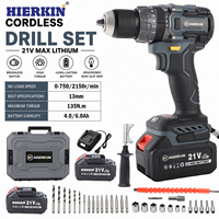 HIERKIN Outils de travail professionnels, chargeur de batterie au lithium, moteur électrique, machine 135N. Perceuse à glace électrique à couple élevé