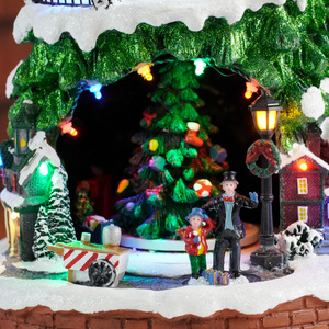 Led <span class=keywords><strong>Xmas</strong></span> <span class=keywords><strong>Tree</strong></span> Với <span class=keywords><strong>Train</strong></span> Di Chuyển Và 8 <span class=keywords><strong>Xmas</strong></span> Bài Hát Âm Nhạc Bao Gồm Adapter Polyresin Giáng Sinh Trang Trí - Product Image 5