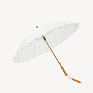 Paraguas Retro con Mango de Madera, 24 Varillas de Fibra, Protección Manual contra Sol y Lluvia, Doble Capa, Mango Largo, Estilo Bosque para Mujer - Product Image 4