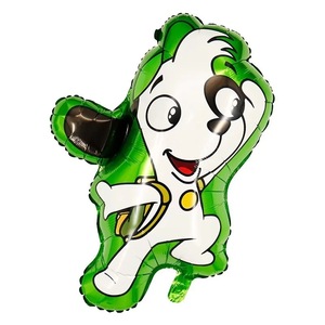 Nuevo Globo DOKI con Diseño de Perro con Gorro Verde, para Fiestas de Cumpleaños Infantiles, de Aluminio - Product Image 2